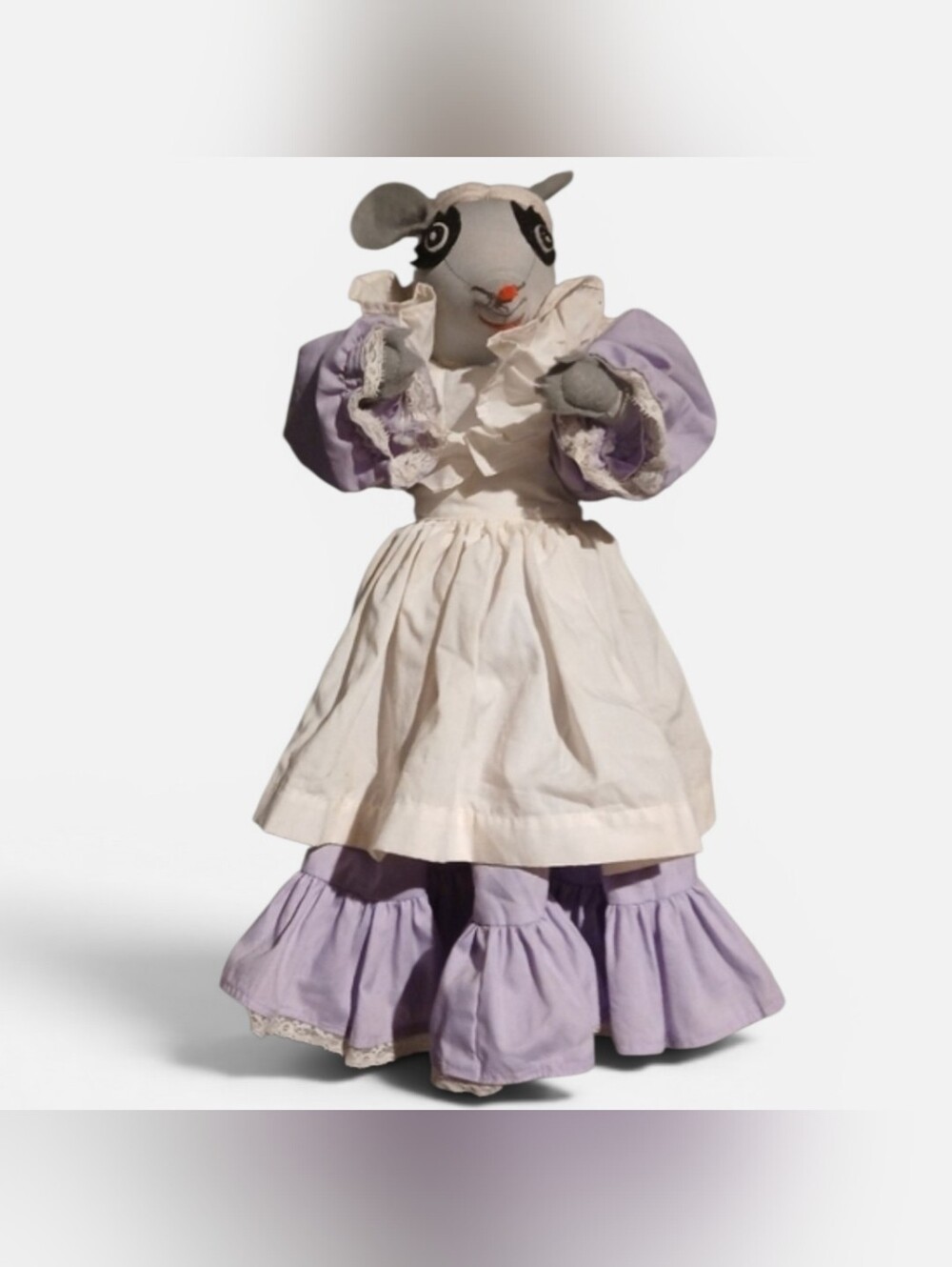 Vintage Handmade Granny Mouse Doorstopper Cottagecore Home Decor